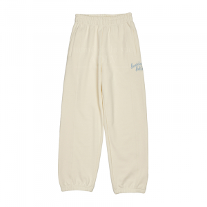 SCRIPT LOGO EMBROIDERY LONG PANTS IVORY