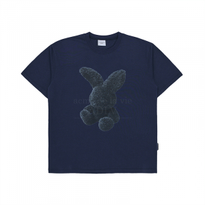 FUZZY RABBIT SHORT SLEEVE T-SHIRT NAVY