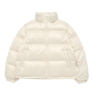 BASIC LOGO OVERSIZE SHORT DUCK DOWN JACKET IVORY