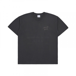 SCRIPT LOGO PRINTING SHORT SLEEVE T-SHIRT CHARCOAL