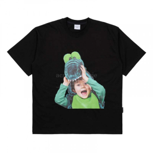 BABY FACE CROCODILE DOLL SHORT SLEEVE T-SHIRT BLACK