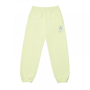 AV COLOR EMBOIDERY LOGO PANTS LIGHT YELLOW