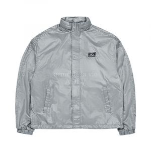 ADLV GLOSSY WOVEN SET UP JACKET GREY