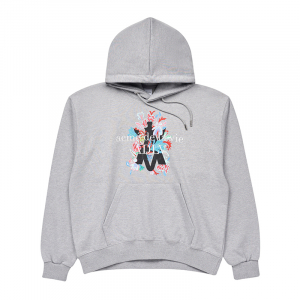 A LOGO EMBLEM FLOWER ESSENTIAL HOODIE MELANGE