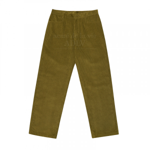 STANDARD WAPPEN LOGO CORDUROY PANTS YELLOW