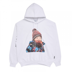 BABY FACE NATURE PATTERN JACKET BOY HOODIE WHITE