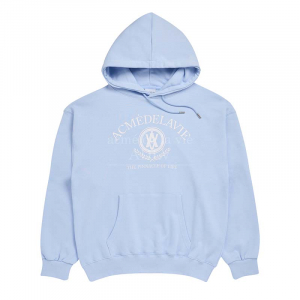 LAUREL A LOGO EMBLEM HOODIE SKYBLUE